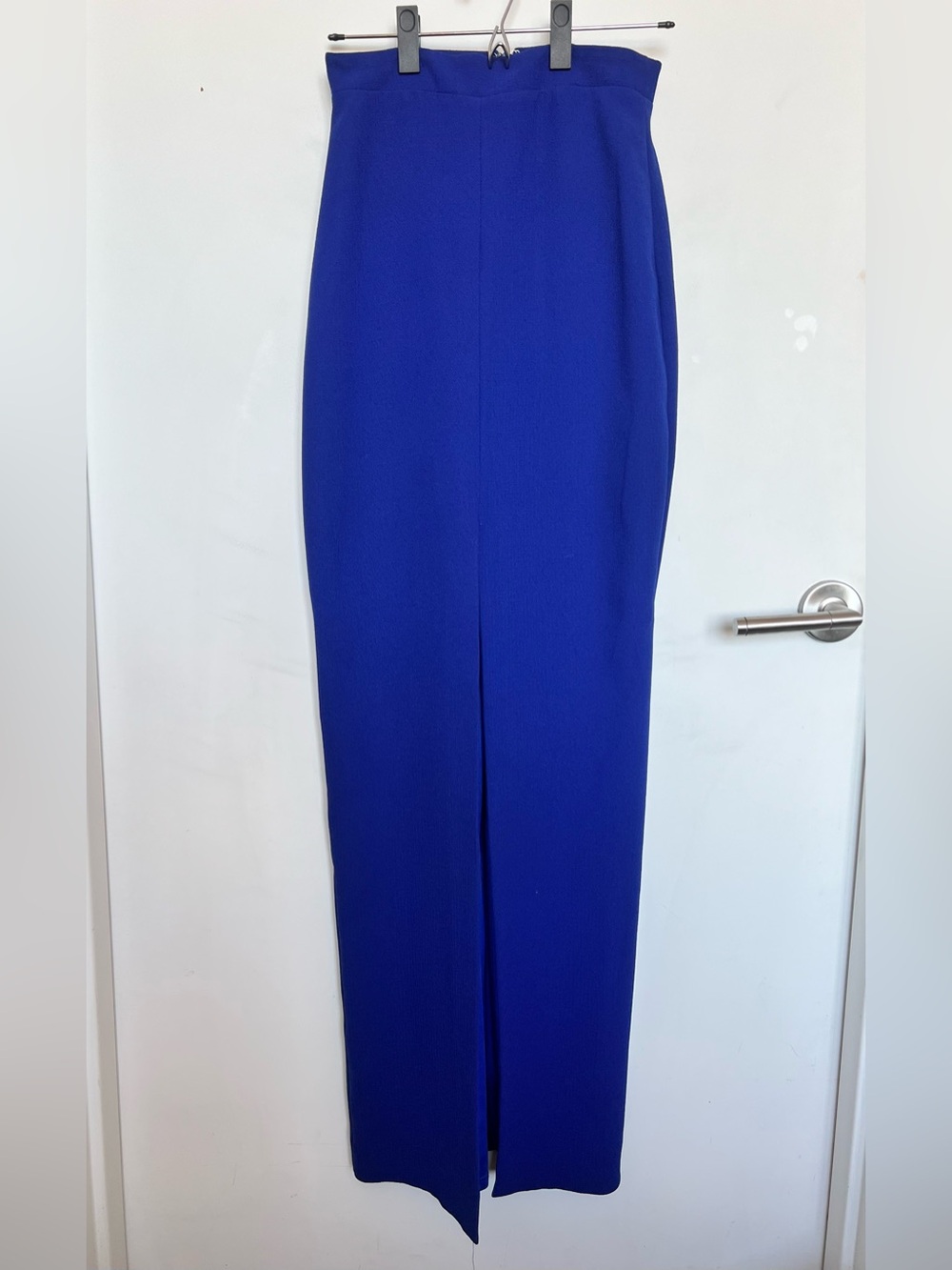 Women's Royal Blue Pencil Skirt with Front Slit